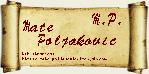 Mate Poljaković vizit kartica